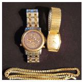 VINTAGE ESTATE WATCHES AND NECKLACE