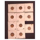 (11) LINCOLN 1 CENT COINS FROM 1916-1926 - SEE PHOTOS FOR CONTENTS