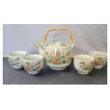 ORIENTAL TEAPOT & CUPS