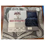 Lux Decor Collection Paisley bed sheet set, twin XL, still new in packaging, see pictures for details.