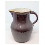 OLD GLAZED POTTERY PITCHER