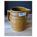 OLD GLAZED POTTERY PITCHER