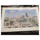 1976 PRINT CHARLOTTE, NC BY CHARLES ROY SMITH 40" X 25 1/2" - UP MASTER BED