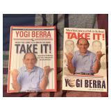 2 YOGI BERRA HARDBACK BOOKS - UP BED 3