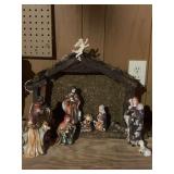 VINTAGE LIGHTED NATIVITY SET - BACK SHED