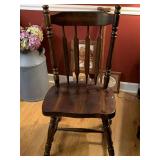 DARK PINE SOLID WOOD SIDE CHAIR - DINING ROOM