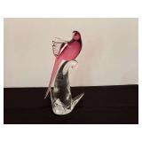 LR… Beautiful Murano art glass exotic bird sculpture, see pictures for details.