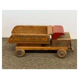 Vintage wooden toy dump truck, see pictures for details.