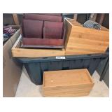 TUB AND WOODEN STORAGE BOXES, DESK CADDIES, AND MORE