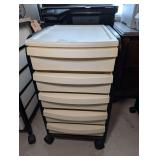 FIVE DRAWER ROLLING CART