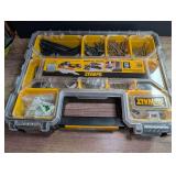 DEWALT HARDWARE ORGANIZER BOX AND CONTENTS