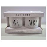 RAE DUNN MR & MRS GLASSES IN BOX