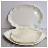 LARGE VINTAGE SERVING PLATTERS