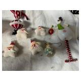 Lot # 0056 Box #6 Santa and snowmen ornaments