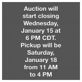 Auction Times & Pickup