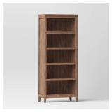 $170 72" Carson 5-Shelf Bookcase Walnut Brown - Th