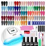 JODSONE Gel Nail Polish Kit with U V Light 32 Colo