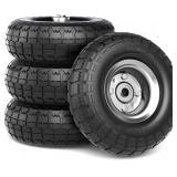 4.10/3.50-4 Tire and Wheel Flat Free  10 Inch Soli