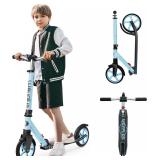 WAYPLUS Kick Scooter for Ages 6+ Kid  Teens & Adul