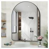 $597 Bathroom Mirror  36"x48" Black Arched Mirror