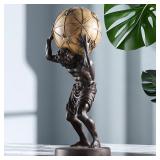 Large Greek Atlas Holding World Statue Sculpture F