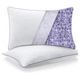 MOLCLCUY Memory Foam Pillows Queen Size Set of 2 A