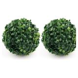 AUEAR  Artificial Boxwood Topiary Plant Balls Deco