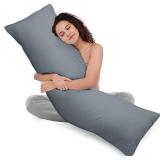 Utopia Bedding Full Body Pillow for Adults (Grey