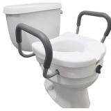 Carex E-Z Lock Raised Toilet seat w/Adjustable Han