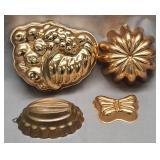 4 Metal Jelly Molds