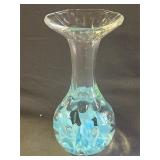 1982 Maude & Bob St. Clair Floral Vase Glass