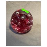 2009 Joe Rice Glass Paperweight 2.25 in tall