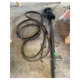 Brazing Torch hose and tip , dolly wheel on shaft