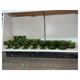 Vintage Indiana Glass  dishes in Olive