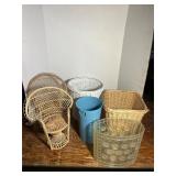 Trash Can ï¿½ Wicker Trash Can ï¿½ Two - Ornate Chair