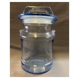 Blue Glass Milk Can Storage Container 9.5ï¿½