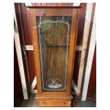 Gun Cabinet w/Lower Storage Deer Etched on Glass -