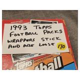 1993 Topps Football Packs Wrappers Stick and