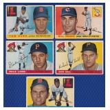 1955 Topps Baseball 5 Card Lot 116,121,126,127,131