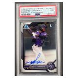 2022 Bowman Yanquiel Fernandez  Autograph/ PSA 9