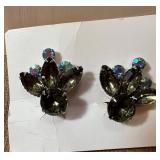 Judy-Lee Black Gemstone Clip-On Earring (T2