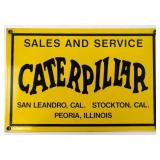 Caterpillar Sales & Service Porcelain Metal Sign