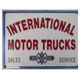 Vintage International Motor Trucks Porcelain Sign