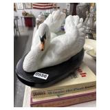 Franklin Porcelain silent swan signed