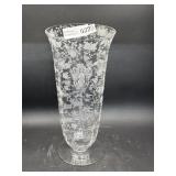 Vintage Cambridge glass vase Rosepoint 13" tall