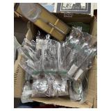 Large lot flatware in plastic