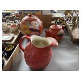 3pc vintage cookie jar tea pot pitcher