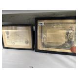 2 WWI French ?? certificates