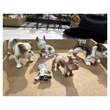 Vintage Porcelain dog lot