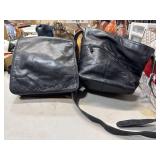 2pc leather purse n backpack